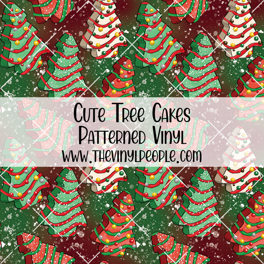 Cute Tree Cakes Patterned Vinyl