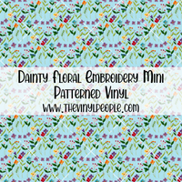 Dainty Floral Embroidery Patterned Vinyl