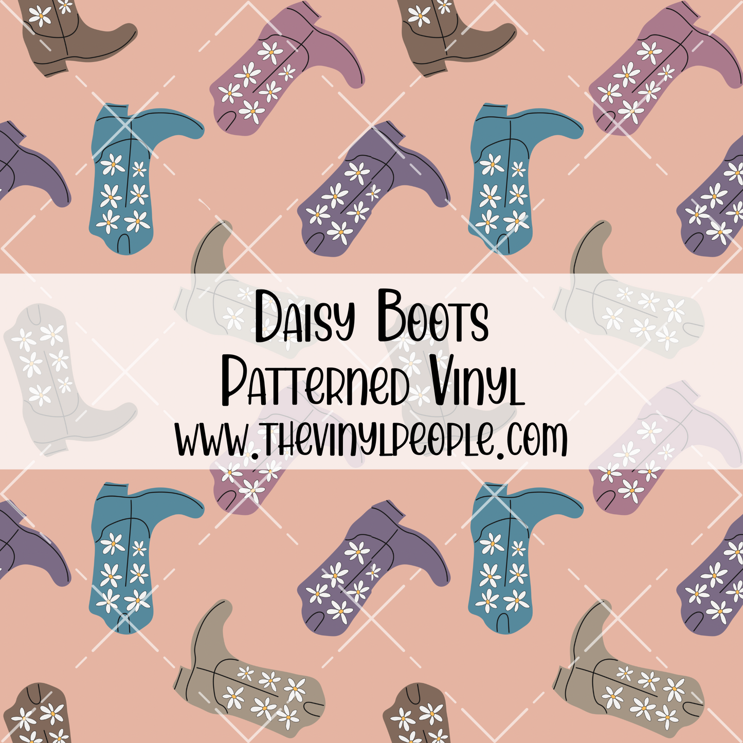 Daisy Boots Patterned Vinyl