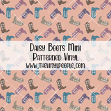 Daisy Boots Patterned Vinyl