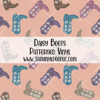 Daisy Boots Patterned Vinyl