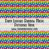 Daisy Leopard Rainbow Patterned Vinyl