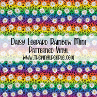 Daisy Leopard Rainbow Patterned Vinyl