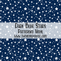 Dark Blue Stars Patterned Vinyl