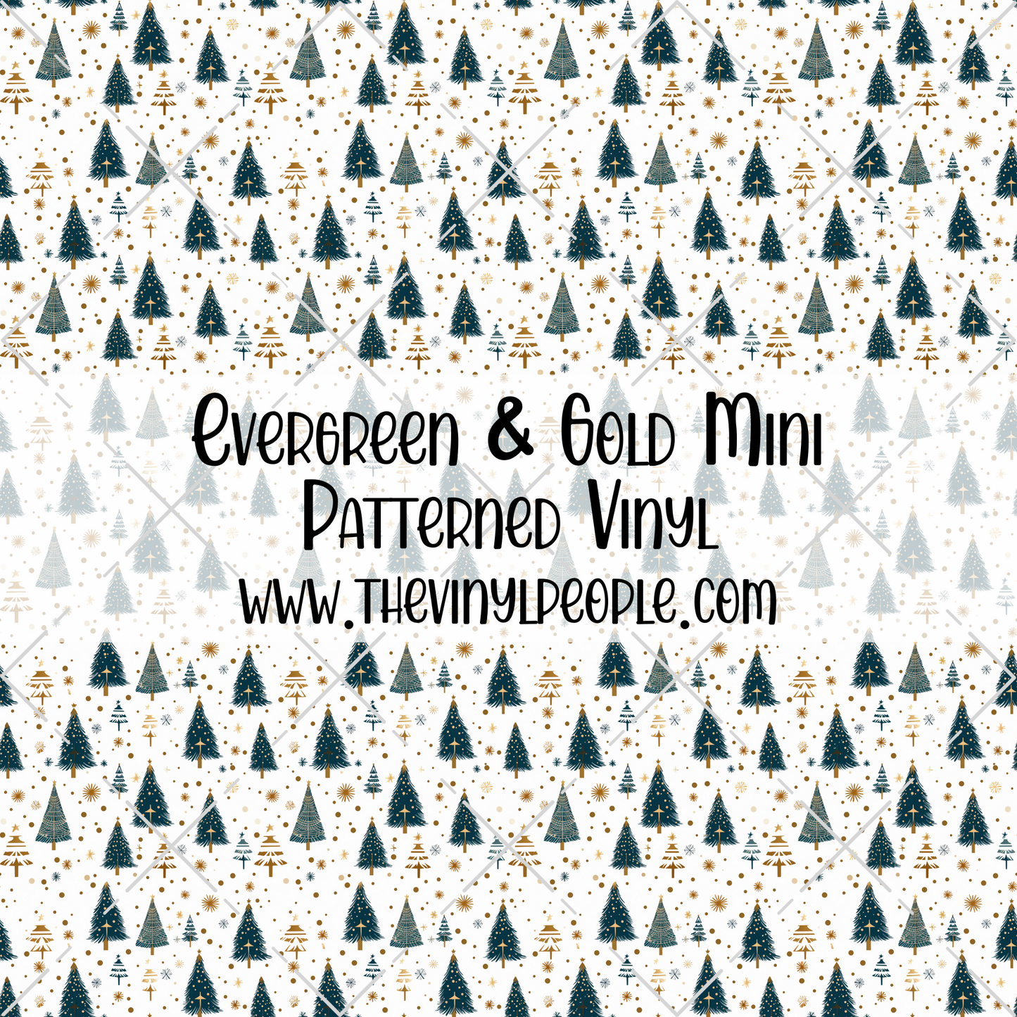 Evergreen & Gold Patterned Vinyl