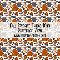 Fall Favorite Things Patterned Vinyl