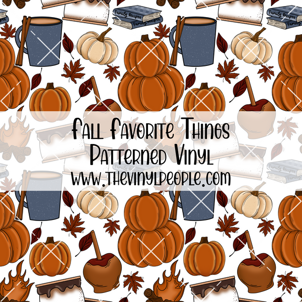 Fall Favorite Things Patterned Vinyl