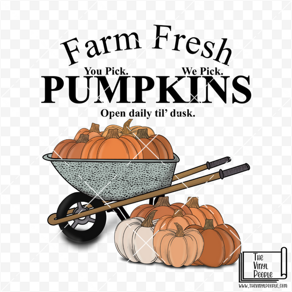 Farm Fresh Pumpkins Vinyl Decal
