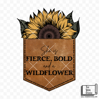 Fierce & Bold Sunflowers Pocket Vinyl Decal