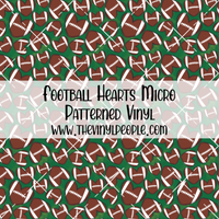 Football Hearts Patterned Vinyl