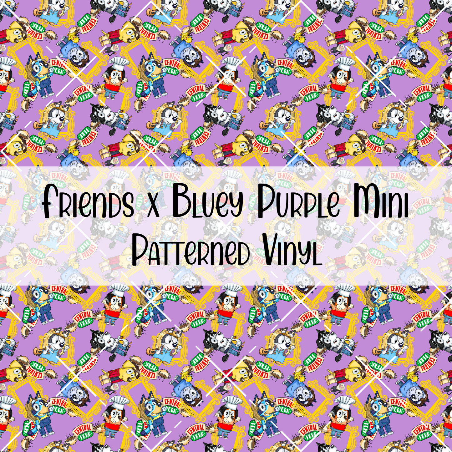 Friends x Bluey Purple Patterned Vinyl