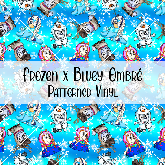Frozen x Bluey Ombré Patterned Vinyl