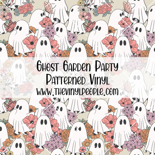 Ghost Garden Party Patterned Vinyl