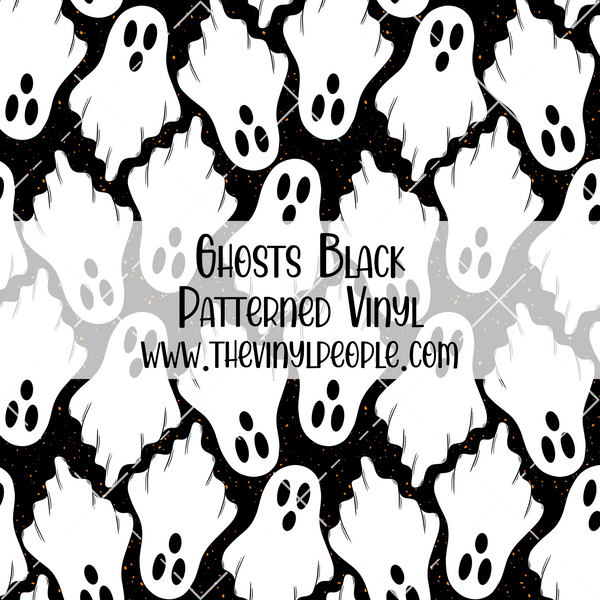 Ghosts Black Patterned Vinyl