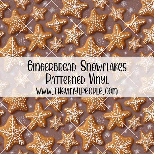 Gingerbread Snowflakes Patterned Vinyl