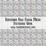Glistening Gold Floral Patterned Vinyl