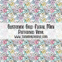 Glistening Gold Floral Patterned Vinyl