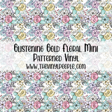 Glistening Gold Floral Patterned Vinyl