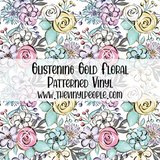 Glistening Gold Floral Patterned Vinyl