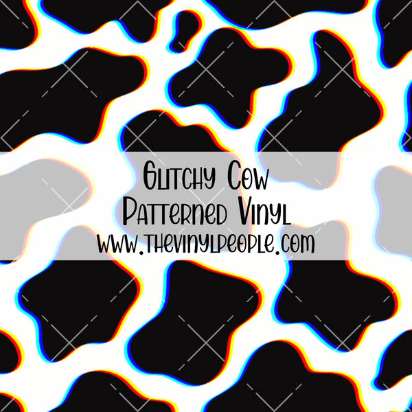Glitchy Cow Patterned Vinyl