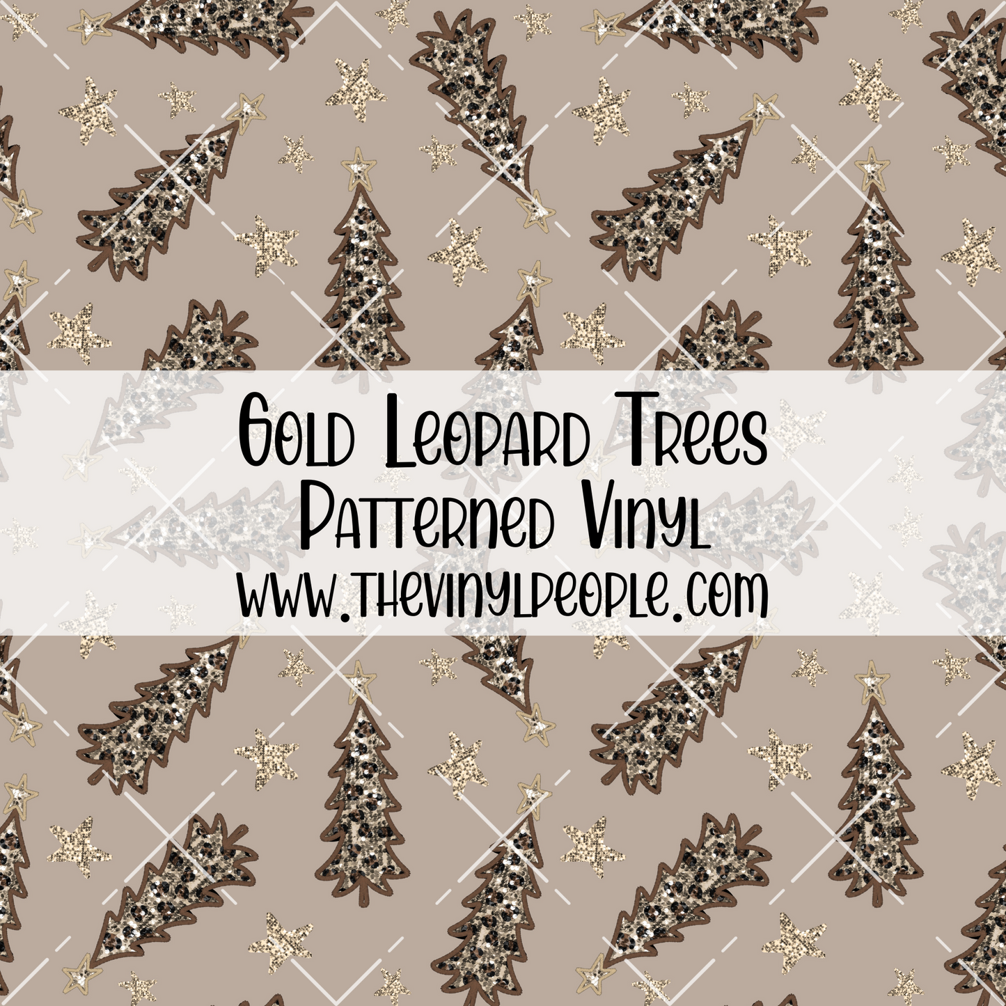 Gold Leopard Trees Patterned Vinyl