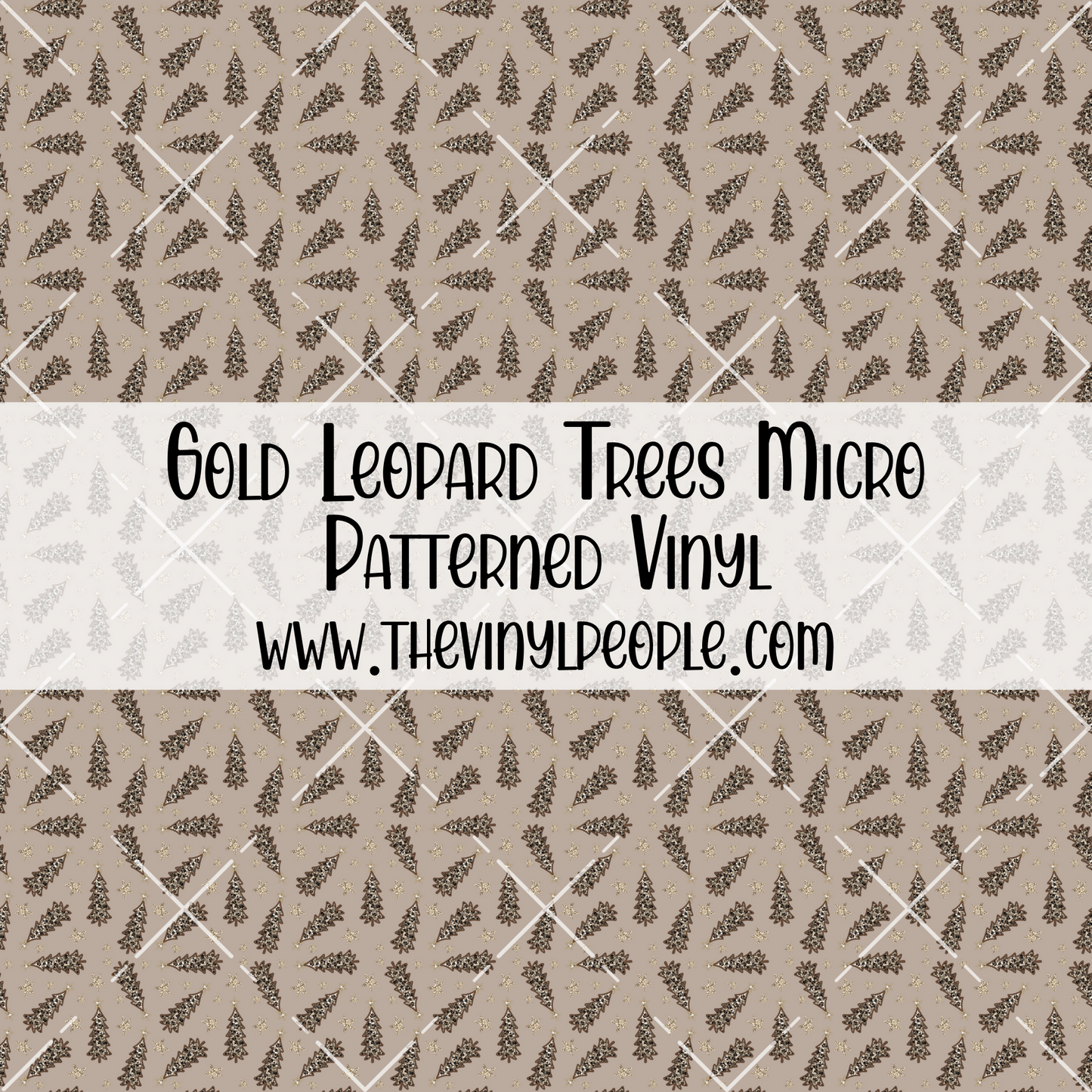 Gold Leopard Trees Patterned Vinyl