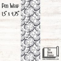 Golf Hearts Pen Wrap