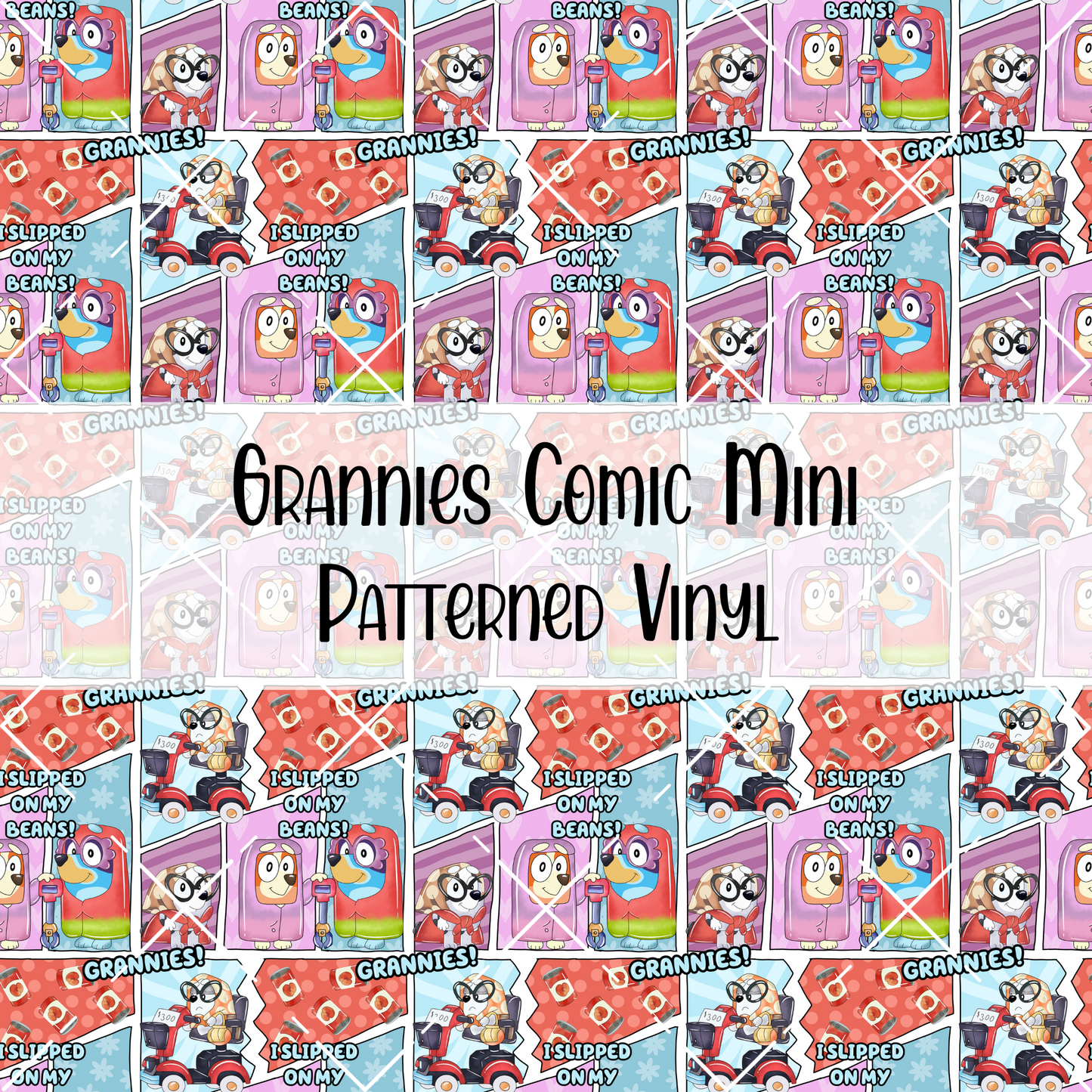 Grannies Comic Patterned Vinyl