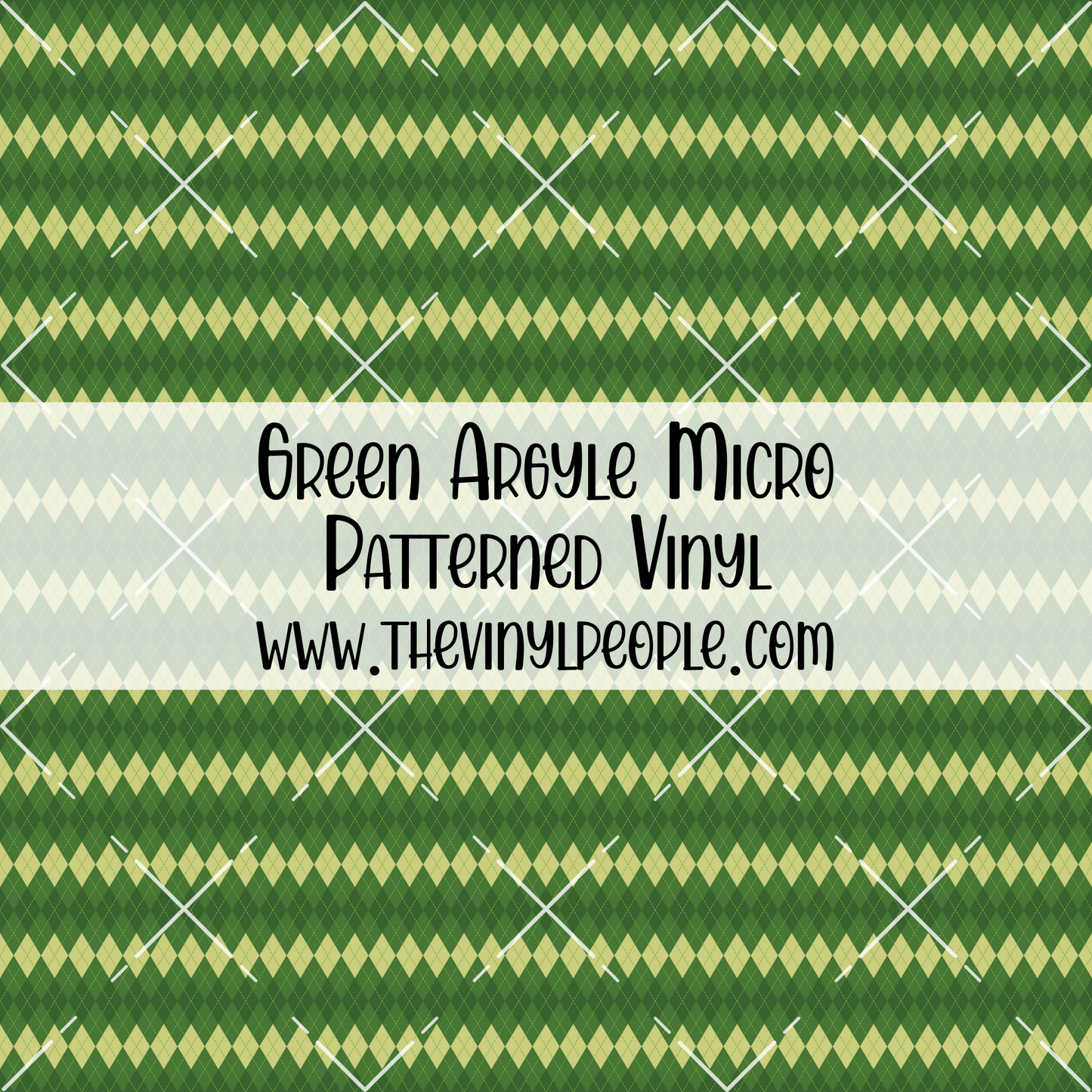 Green Argyle Patterned Vinyl