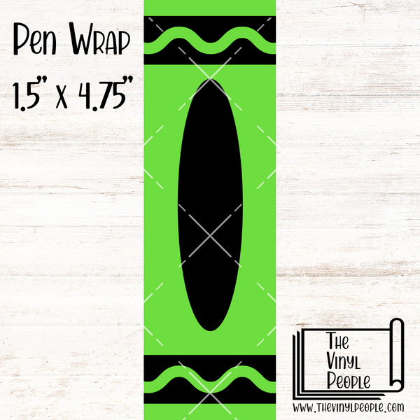 Green Crayon Pen Wrap