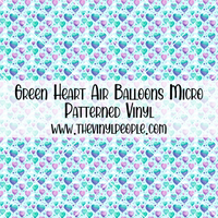 Green Heart Air Balloons Patterned Vinyl