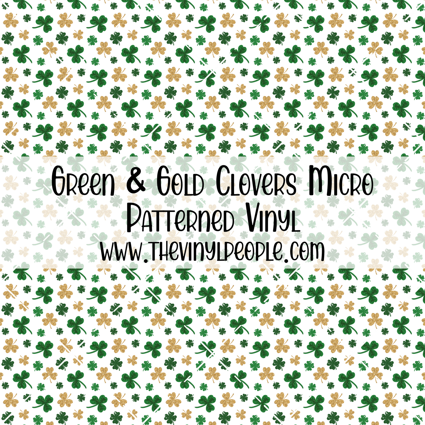 Green & Gold Clovers Patterned Vinyl