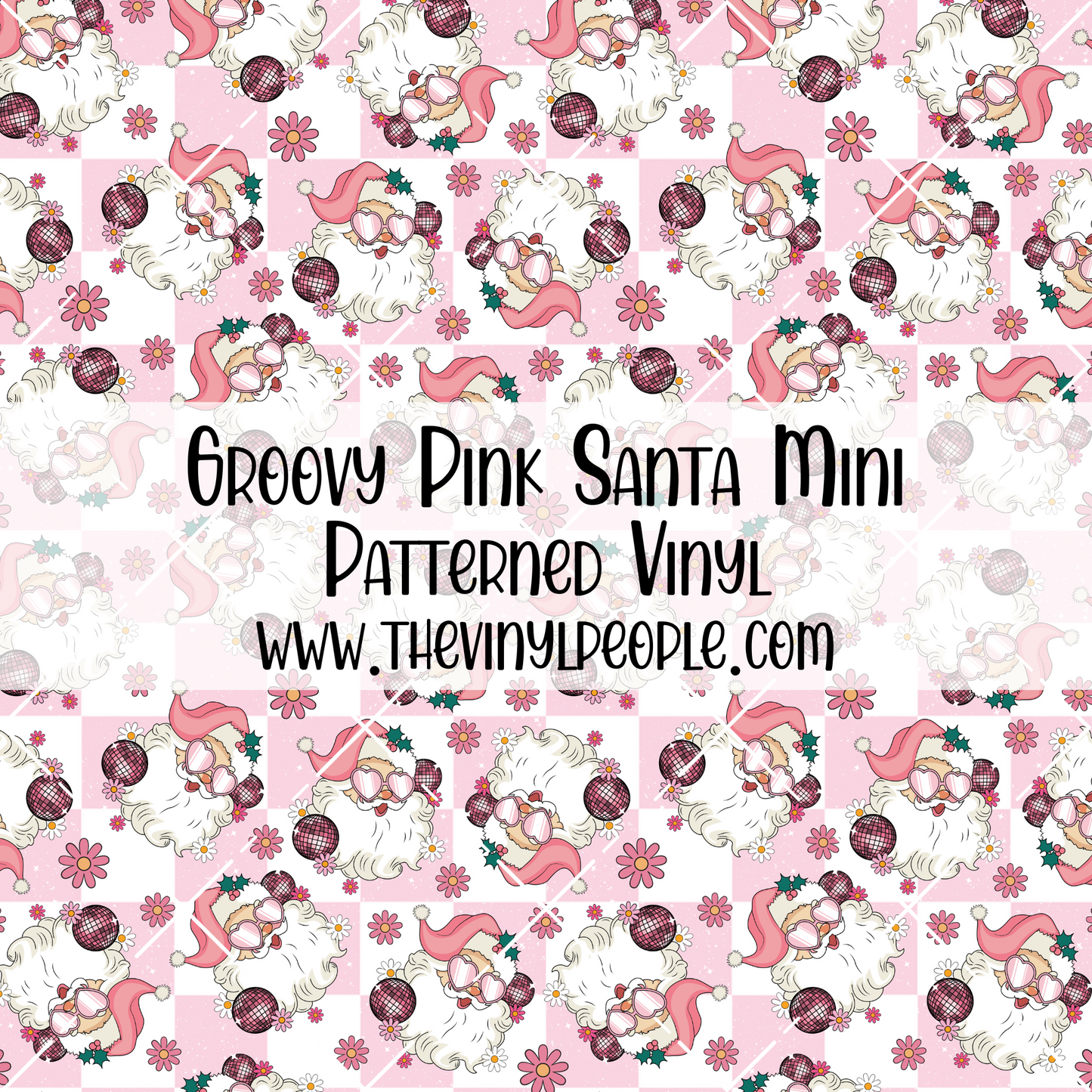 Groovy Pink Santa Patterned Vinyl