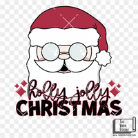 Holly Jolly Retro Santa Vinyl Decal
