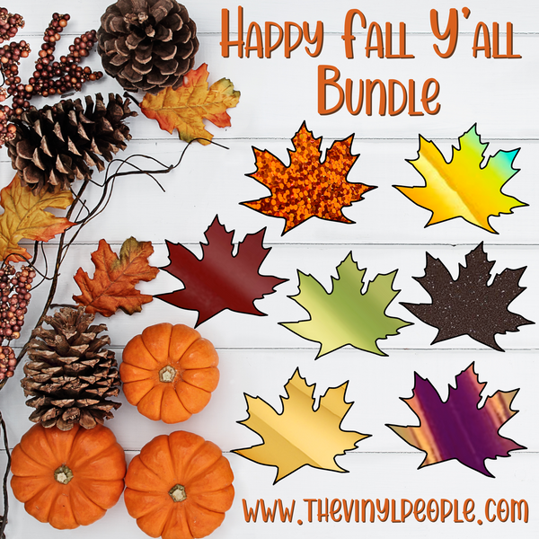 Happy Fall Y'all Bundle - 12" x 12" sheet of 7 fall themed colors