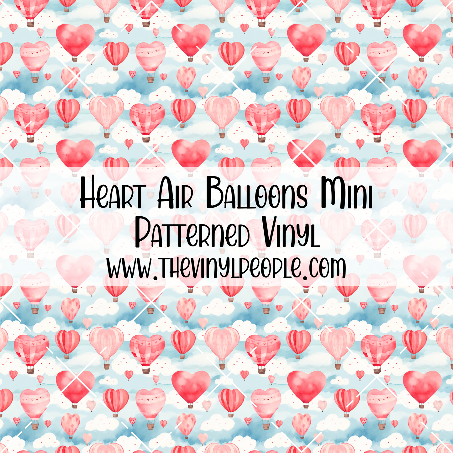 Heart Air Balloons Patterned Vinyl