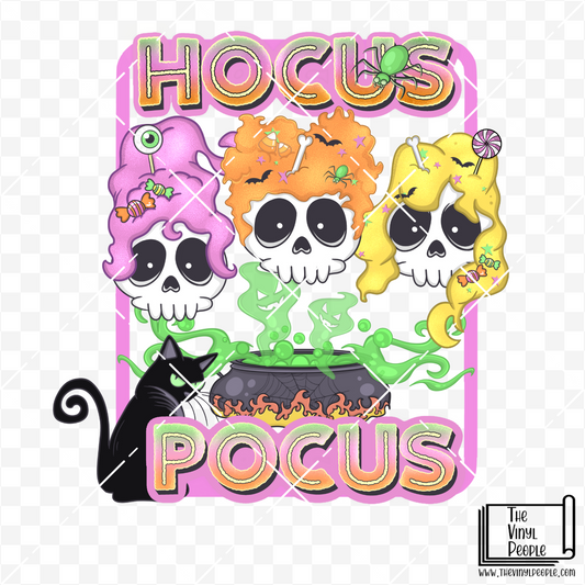 Hocus Pocus Skulls Vinyl Decal