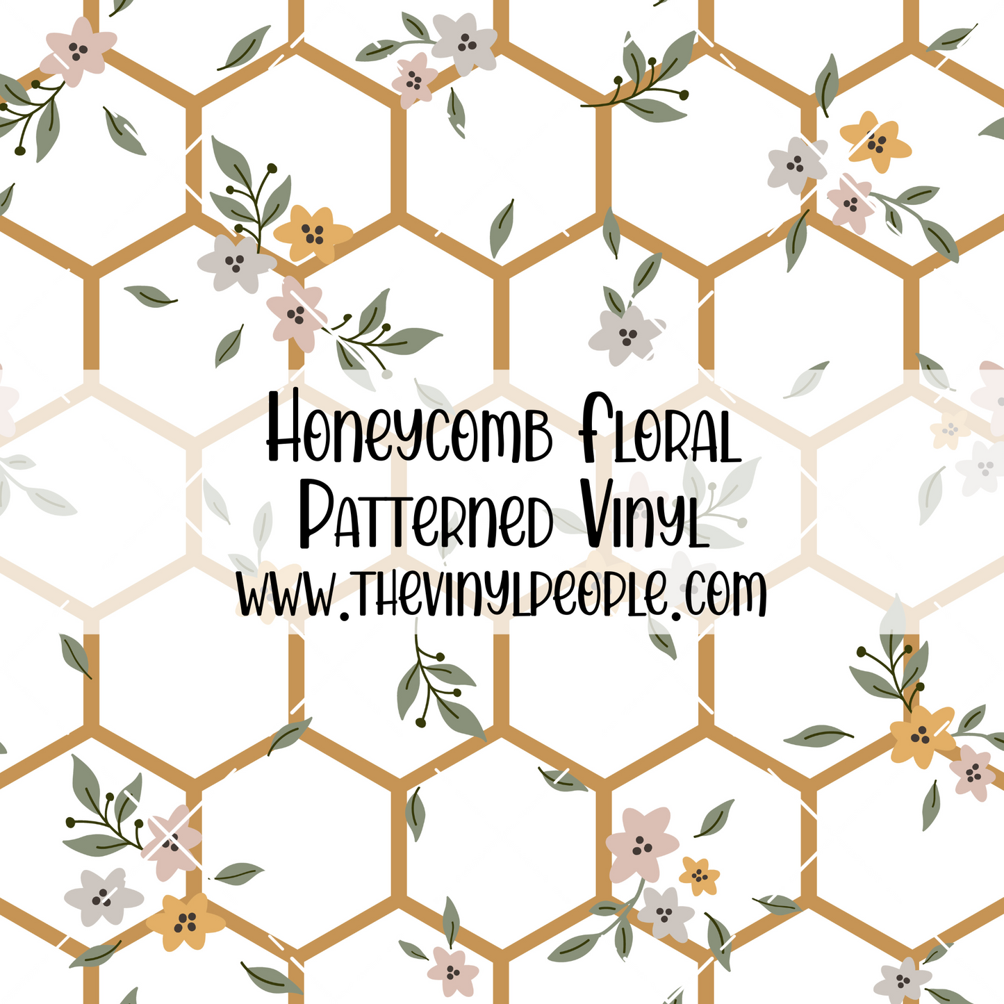 Honeycomb Floral Patterned Vinyl