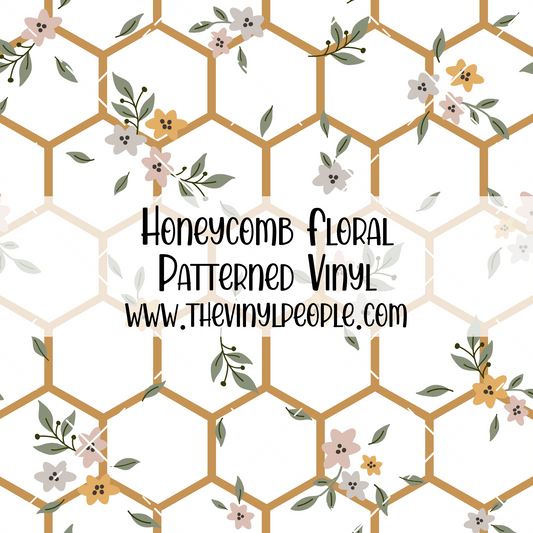 Honeycomb Floral Patterned Vinyl