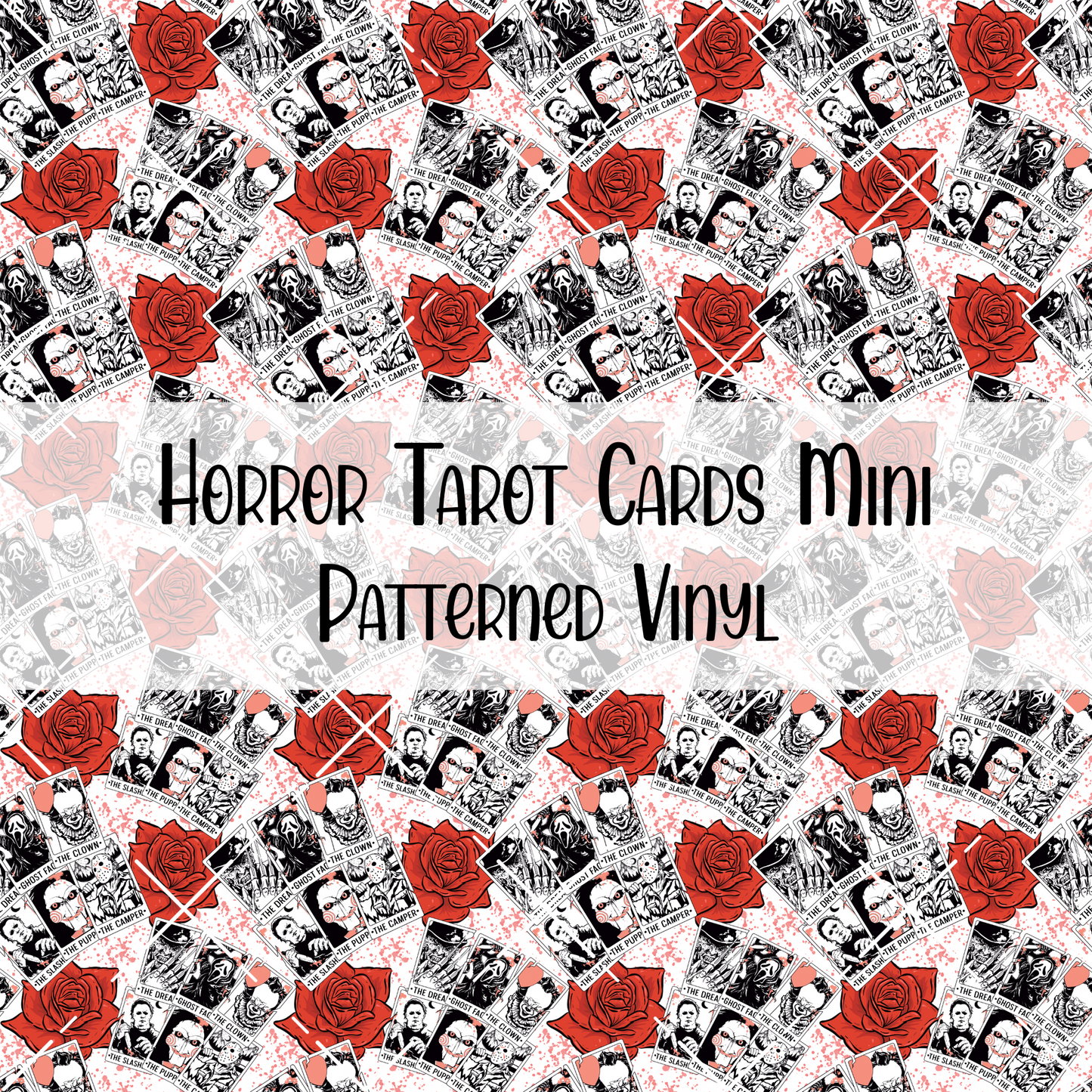 Horror Tarot Cards Patterned Vinyl