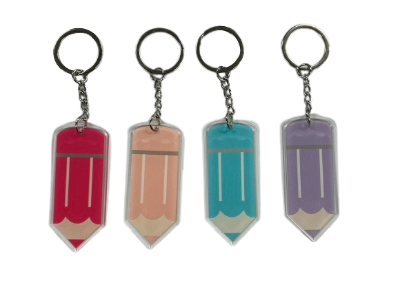Acrylic Colored Pencil Keychain