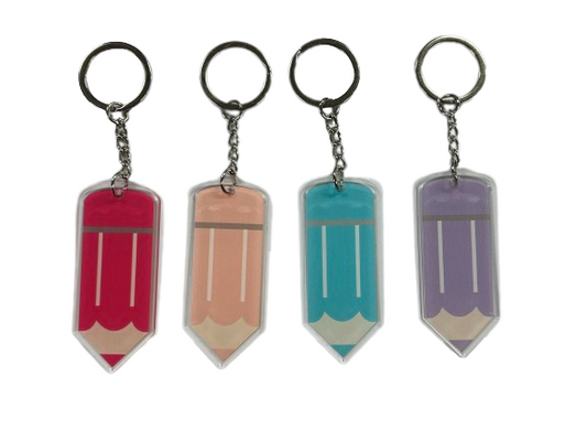 Acrylic Colored Pencil Keychain