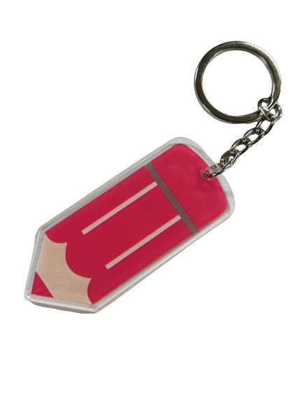 Acrylic Colored Pencil Keychain
