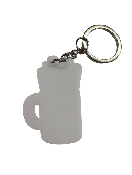 Mug with Pens Glitter Keychain
