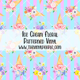 Ice Cream Floral Patterned Vinyl