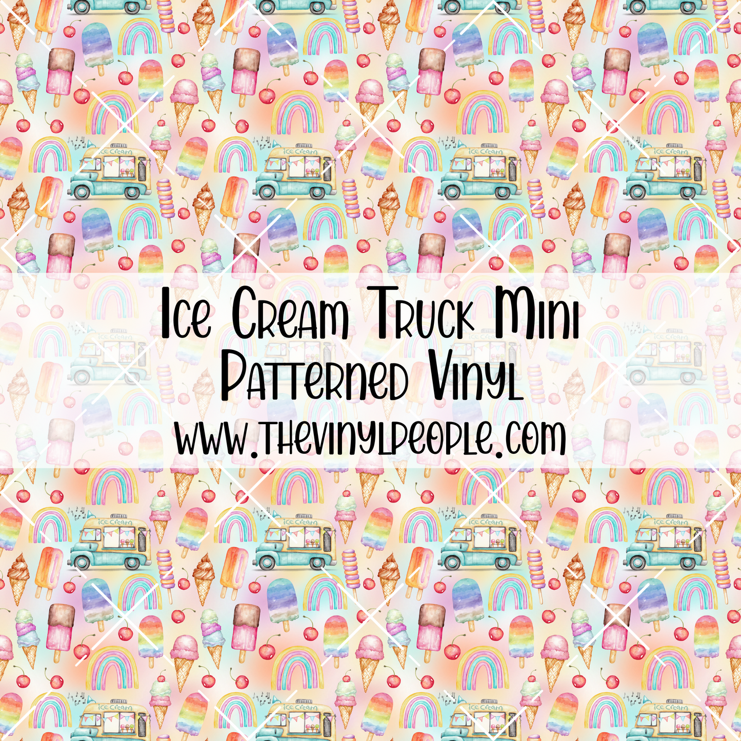 Ice Cream Truck Patterned Vinyl