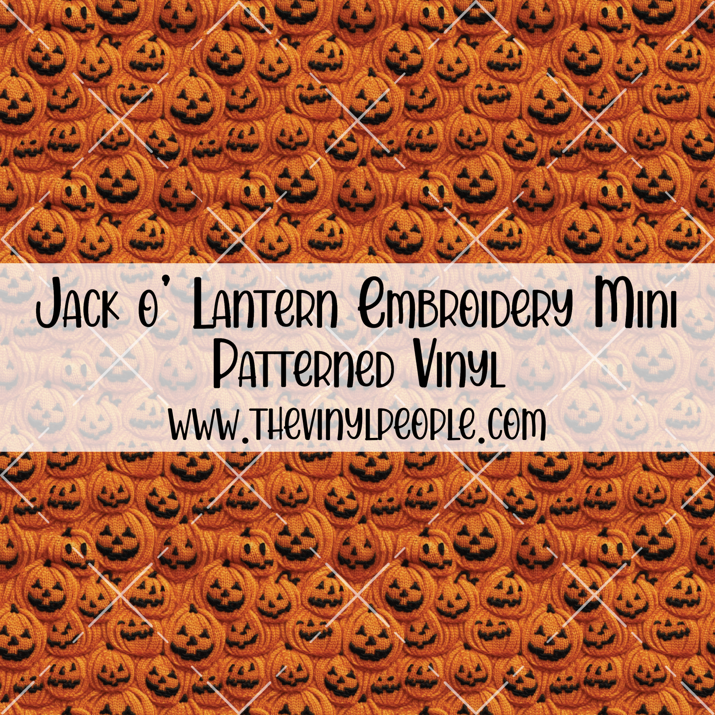 Jack o' Lantern Embroidery Patterned Vinyl