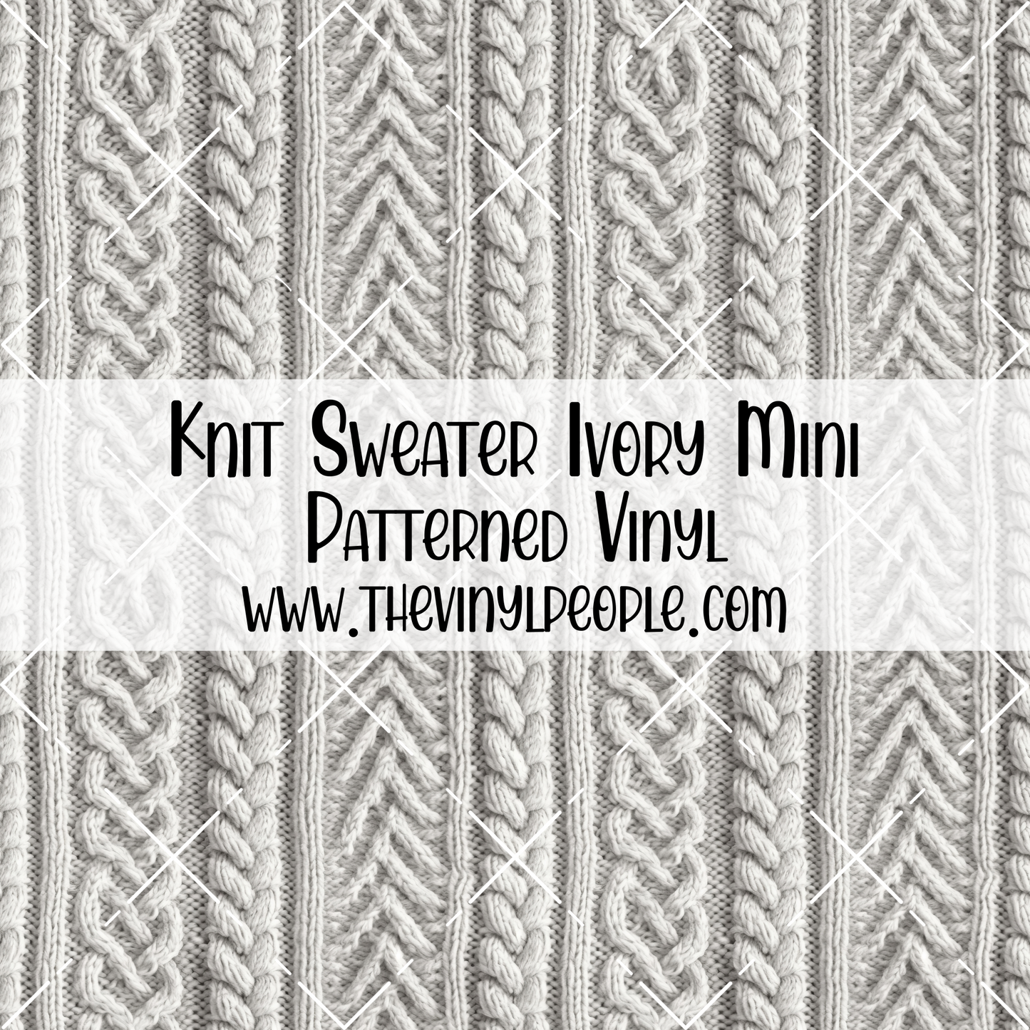 Knit Sweater Ivory Patterned Vinyl