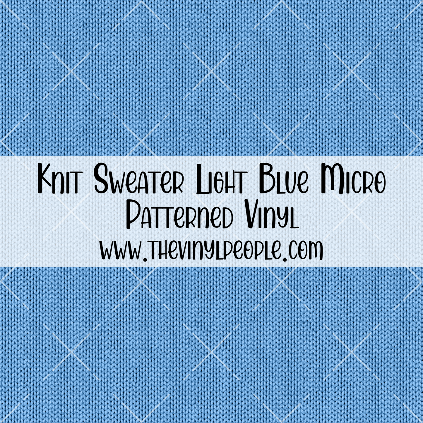 Knit Sweater Light Blue Patterned Vinyl