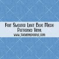 Knit Sweater Light Blue Patterned Vinyl